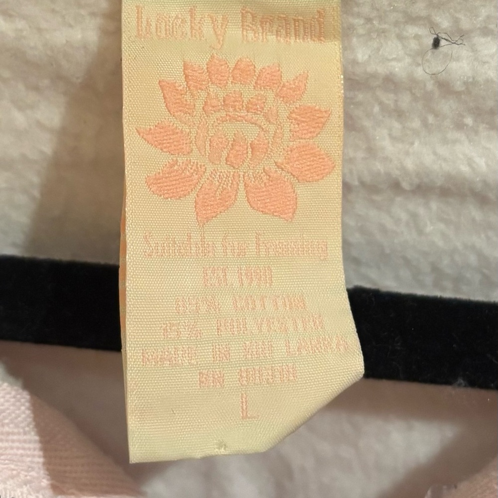 Lucky Brand Light Pink Hooded Jacket with Peacock Design - Picture 2 of 3